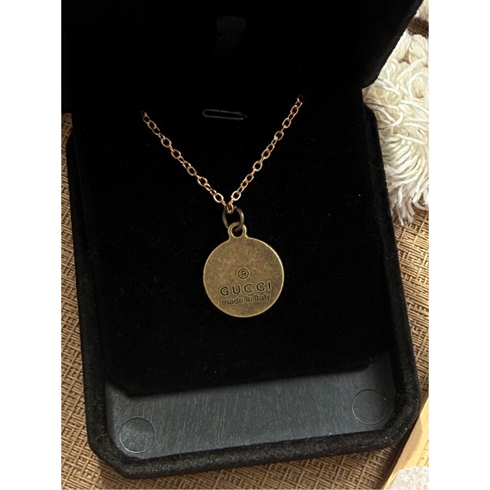 ONLY 1! Vintage Logo Gucci Upcycled Necklace - Picture 3 of 4